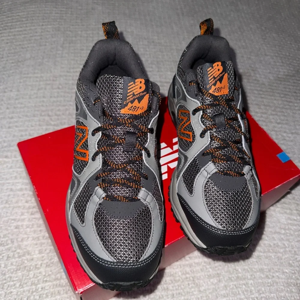 New Balance Men's Athletic Shoes in Gray and Orange - Picture 4 of 5